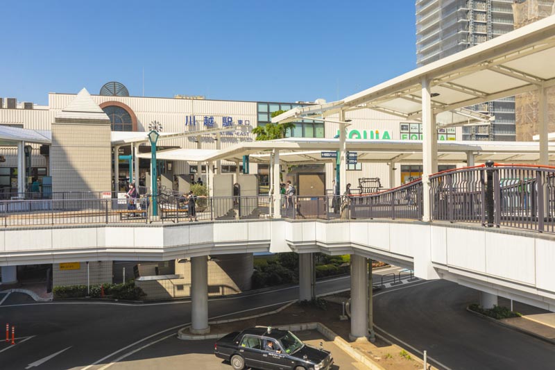 東武東上線とJR川越線が乗り入れる「川越」駅